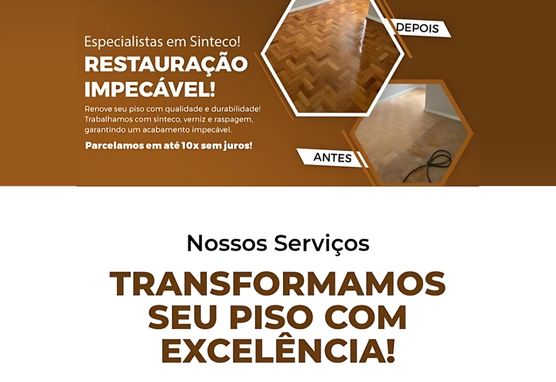 Equipe trabalhando na restauração de pisos de madeira